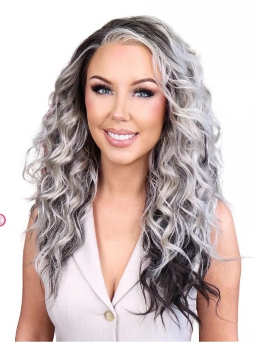 Chelsey Smith Crowns Cecily slate gray blend wig - Picture 10 of 14